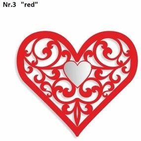 Декорация за стена във формата на сърце червен