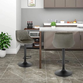 Бар стол Velluto-сиво (2) парчета