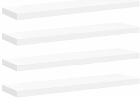 323819 vidaXL Окачени стенни рафтове, 4 бр, бели, 90x23,5x3,8 см, МДФ