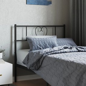 355489 vidaXL Метална табла за глава, черна, 75 см