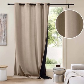 Кафяво термо перде от рипсено кадифе 140x260 cm Madison – douceur d'intérieur