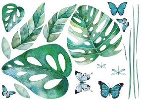 Декоративни стикери за стена Tropical Leaves L