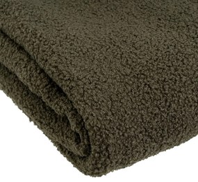 Зелено одеяло от шерпа 130x160 cm Sherpa Bouclé – Casa Selección