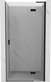 Mexen Mist-H L душ врати на панти десни 100 см, прозрачни, черни - 8A5L-100-000-70-00-P