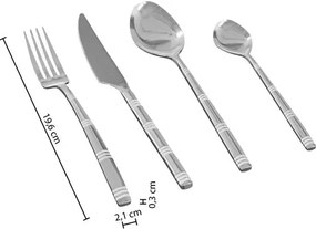 Комплект прибори Secret de Gourmet Bora, Инокс, 24 части