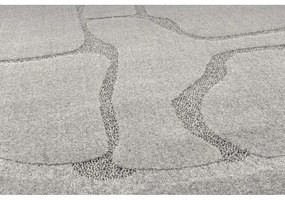 Сив вълнен кръгъл килим ø 160 cm Morphic Organica – Agnella