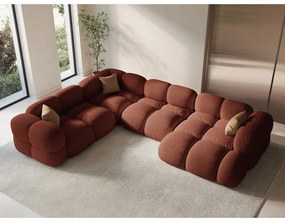 Ъглов диван в тухлен цвят (ляв ъгъл/U форма) Loretto – Cosmopolitan Design