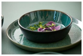 Зелена/черна глинена чиния ø 27 cm Gastro Green/Black – Bitz