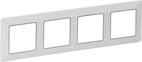 Legrand 754034 - Рамка за ключове VALENA LIFE 4P бяла/хром