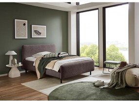 Антрацитно двойно легло 140x200 cm тапицирано с място за съхранение с включена подматрачна рамка Primo – Meise Möbel