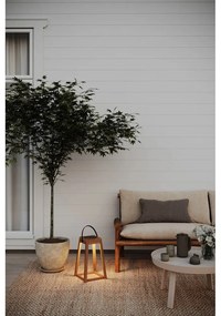 Кафяв екстериорен LED фенер със соларен панел с USB (височина 54 cm) Nordic – Markslöjd