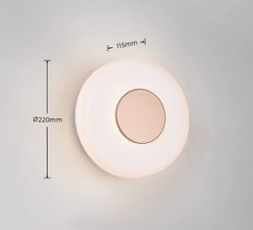 Бежова LED затъмняваща се стенна лампа ø 22 cm Celeste – Trio