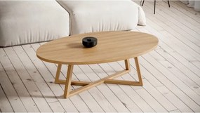 ОАЗИС Естествен дъб - ДЪРВЕНА ХОЛНА МАСА МОДЕРНА ОВАЛНА