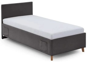 Антрацитно тапицирано детско легло 90x200 cm без ламелно дъно Cool – Meise Möbel