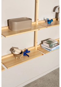 Стенна библиотека от масивен бор в естествен цвят 192x127 cm Groove – Karup Design