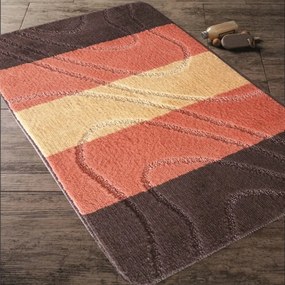 Кафяв комплект килими за баня 50 cm x 80 cm + 40 cm x 50 cm