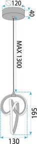 Висяща LED лампа LHJ092-1CP Gold