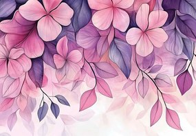 15598 - Цветя в розово и лилаво