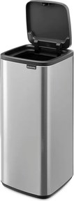 Кош за боклук Brabantia Bo Touch 1010145, 30 л, Плавно и безшумно отваряне, Голям отвор, Устойчив на пръстови отпечатъци, Инокс/Мат