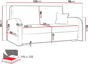 Диван Viva Soft III триместен-Galazio