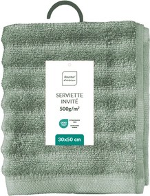 Зелена памучна кърпа от тери 30x50 cm Maya – douceur d'intérieur