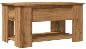 856929 vidaXL Маса за кафе, дъб артизан, 79x49x41 см, инженерно дърво