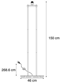 Модерна подова лампа черна - Thijmen