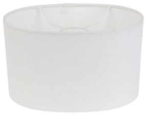 Овална абажура от лен бяла 25/16/15