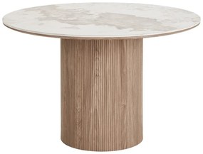 Кръгла трапезна маса с плот от имитация на мрамор ø 120 cm Athens – House Nordic