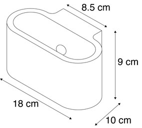 Модерна стенна лампа бяла плоска - Gipsy Arles