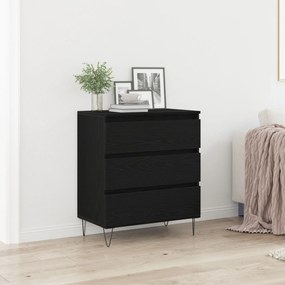 Sonata H Стенен шкаф с чекмеджета Черен дъб 60x35x70 см от инженерен дървен материал