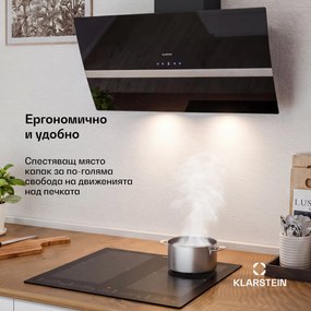 Klarstein Clara 90, абсорбатор, 509 м³/ч, сензорен дисплей, околно осветление