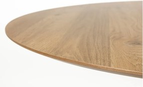 Кръгла трапезна маса с дъбов плот ø 110 cm Steven – White Label
