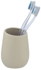 Бежова керамична чаша за четки за зъби Badi - Wenko