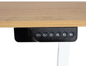 Ергономично регулируемо бюро Carmen CR- 4825, 73-121 см, Панел за управление, USB, Памет, Сензор против сблъсък, Бук/бял