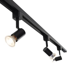 Модерна 1-фазна релсова система с 3 прожектора Черна - Jeany