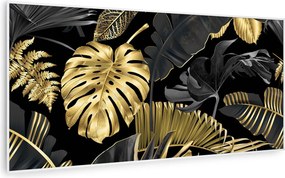 Klarstein Wonderwall Air Art Smart, инфрачервен отоплител, черно листо, 120 х 60 см, 700 W