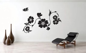 Интериорен стикер за стена с мотив на прости цветя 100 x 200 cm