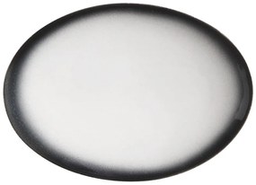 Черно-бяла керамична овална чиния Caviar, 30 x 22 cm - Maxwell &amp; Williams