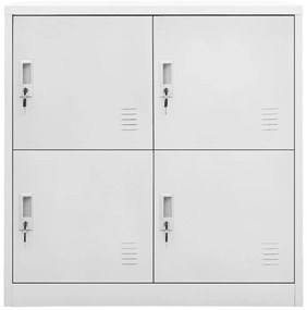 336432 vidaXL Заключващ се шкаф, светлосив, 90x45x92,5 см, стомана