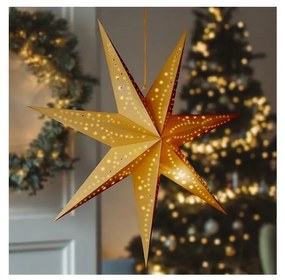 Solight 1V295 - LED коледна украса 20xLED/2xAA, 60 cm, златна звезда с топла бяла светлина