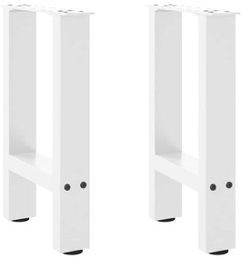 4013273 vidaXL Крака за масичка за кафе, бели, 2 бр., 28 x (42-43) см, стомана