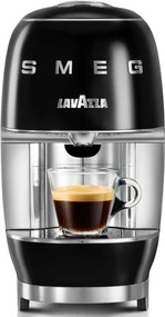 Еспресо машина за капсули SMEG Lavazza A Modo Mio LM200, 1250 W, 10 bar, 0.9 л, Бързо загряване, Черен