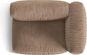 Светлокафяв кадифен модул за диван (десен ъгъл) Martina – Micadoni