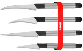 Pirge - Комплект карвинг ножове от неръждаема стомана извити 4бр. (41330)