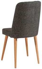 Трапезен стол от антрацитно кадифе Stormi Sandalye - Kalune Design