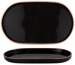 Horecano - Порцеланово плато овално 36x21xh2,8см HELLA-BLACK-(HC-56435)