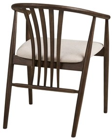 Тъмнокафяв трапезен стол с подлакътници от масивен дъб Agustin – House Nordic