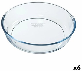 Форма за Печене Pyrex Classic Кръгъл Прозрачен 26 x 26 x 6 cm (6 броя)