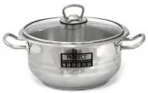 Иноксова тенджера със стъклен капак 22x12см 4л HR-PERFECT GASTRO-(4TTCKK0422007)